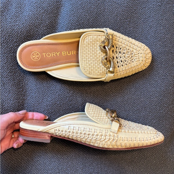 Tory Burch Jessa Backless Loafers in Sweet Corn Size 6.5 - Picture 3 of 8